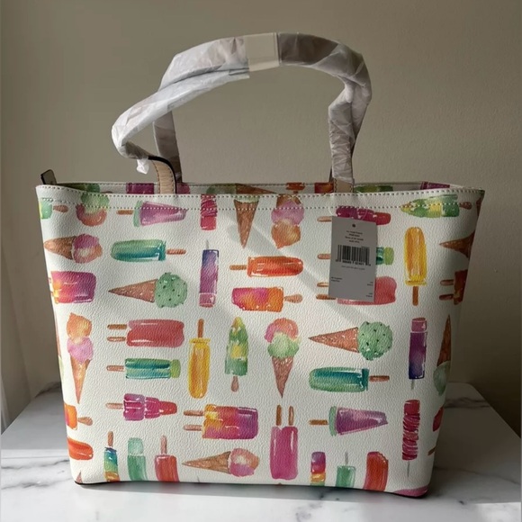π§π―KATE SPADE Ice Pop Print Flavor of The Month Large Tote Bag - Picture 2 of 8